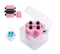 4-in-1 Math Stamp Roller, Addition Subtraction Multiplication Division Practice Stamp for Number Problems Within 100, Portable Calculation Learning Tool for Home and Classroom (Pink)