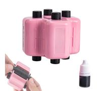 4-in-1 Math Stamp Roller, Fun Math Practice Stamps for Home & Classroom, Addition Subtraction Multiplication Division Tool for Kids Preschool Elementary (Pink)