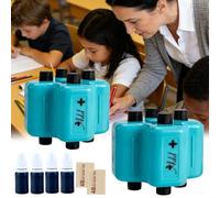4 in 1 Math Stamp Roller, Math Problem Roller Stamp for Kids, Randomized Addition, Subtraction, Multiplication & Fill-in-the-Blank Practice, Classroom & Home Use (Blue*2)