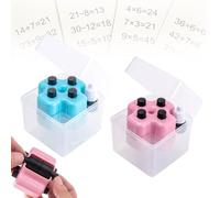 4 in 1 Math Stamp Roller Set, Randomized Addition, Subtraction, Multiplication & Fill-in-the-blank Practice, Roller Digital Teaching Stamps W/refill Ink, Refillable Reusable Math Stamp (2Pcs)