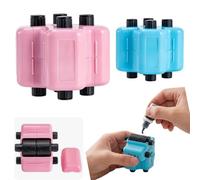 4-in-1 Math Stamp Roller with Refillable Ink, Educational Toy & Learning Tools for Addition Subtraction Multiplication Division Within 100, Can Randomly for Preschool Kindergarten (Pink)