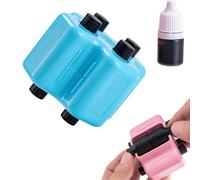 4-in-1 Maths Roller Stamp, Digital Teaching Stamp for Addition Subtraction Multiplication Division, Math Stamp Roller Practice Tool, Refillable School Supplies for Students (Blue)
