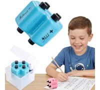 4-in-1 Maths Roller Stamp Set,Randomised Addition Subtraction Multiplication Division Practise Tool, Upgraded Digital Stamp for Primary KS1 KS2, Home Schooling & Classroom Educational Gift (Blue)