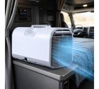 4 in 1 Mini AC Unit | 4400/5100 BTU Quiet Portable Air Conditioner, Fast Cooling, Dehumidifier, Remote Control, 3 Speed Fan for RV, Tent, Truck, Camping