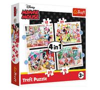 Trefl Disney Minnie Mouse 4 in 1 Puzzle Set - 12, 15, 20 & 24 Pieces - Minnie Mouse & Friends Puzzles for Children - For Ages 3+