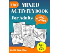 4 In 1 Mixed Activity Book For Adults: More than 260+ easy to hard Puzzles including Word Search,Sudoku,Number Search and Mazes