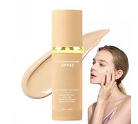 4 in 1 Moisturizing Full Coverage Liquid Foundation,Sunscreen Serum Spf 50 Foundation,Color Correcting Primer with Spf 50+,Skin Tint Foundation,Face Suncream,Found-ation Matte,Waterproof Found-ation