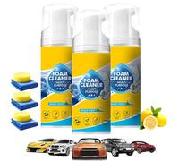 4-in-1 Multi-Enzyme Foam Cleaner,Car Interior Cleaner,Powerful & Multipurpose Car Interior Foam Cleaner,All-Purpose Rinse-Free FoamCleaner Spray,Suitable for Vehicle Interior,Dashboard,Leather (3pc)