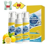 4-in-1 Multi-Enzyme Foam Cleaner, Heavy Duty All Purpose Cleaner Spray, No Rinse Foam Cleaners Multi Purpose for Fabric Sofa, Carpet, Kitchen and Car Interior (3PC)