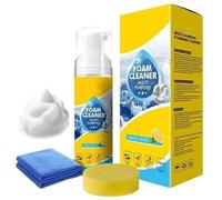 4-in-1 Multi-Enzyme Foam Cleaner, Powerful & Multipurpose Car Interior Foam Cleaner, All-Purpose Rinse-Free Foam Cleaner Spray, for Leather, Fabric & Car Seats, for Vehicle Interior & Home Use (1PC)