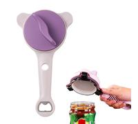 4-in-1 Multi-Function Opener for Effortless Jar Bottle and Can Access, Compact Labor-Saving Kitchen Tool, Purple, Cooking Gadget