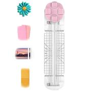 4-in-1 Multi-Function Paper Trimmer, Cut, Fold & Create Like a Pro - 4 in 1 Paper Cutter, with Straight, Wave, Creasing Blades, for Cutting Papers,Coupons,Photos,Scrapbook,Card (Pink)