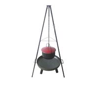 4-in-1 Multi-grill Set with 60cm Fire Bowl Swivel stand 15L Pot