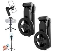 4-in-1 Multifunctional 360° Rotation Magnetic Selfie Stick,2025 New Mini Extendable Phone Tripod with Wireless Remote,Portable Travel Phone Stand for Video Recording,Vlog,Live Streaming (2pcs)