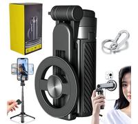 4-in-1 Multifunctional 360°Rotation Magnetic Selfie Stick, Extendable Aluminum Alloy Tripod with Wireless Bluetooth Remote, Video Recording & Vlogging for iPhone & Android (1pcs)