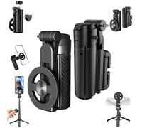 4-in-1 Multifunctional 360° Rotation Magnetic Selfie Stick, Portable Extendable Mag Tripod, with Wireless Remote for iPhone & Android, for Video Recording or Vlogging (2Pcs)