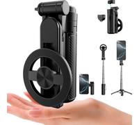 4-In-1 Multifunctional 360° Rotation Magnetic Selfie Stick,Portable Mini Pocket-Sized Magnetic Tripod with Wireless Remote 10-Meter Range for Iphone & Android (1PC)