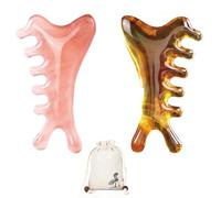 4-in-1 Multifunctional Gua Sha Tool face Massage Comb, Pink Resin Scalp and Body Massage Tool, Traditional Chinese Medicine Scraping Tool for Head, Face, Neck