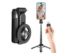 4-in-1 Multifunctional Magnetic Selfie Stick, 2025 New 360° Rotation Phone Tripod with Wireless Remote, Portable Travel Phone Stand for Video Recording, Vlogging (1 Pcs)