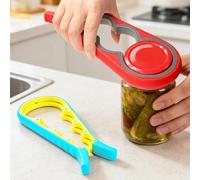 4 in 1 Multipurpose Jar Opener for Kitchen, Handy Twist Off Bottle Cap Opener Non Slip Grip Tool for Various Sizes Lids