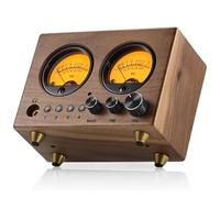 4-IN-1-OUT Audio Switcher Selector, VU Meter Preamp, with Remote Control, High/Mid/Bass Control, 3.5mm Headphone Output, for PC, Amplifier, Speaker