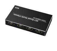 4 In 1 Out HDMI-Compatible Video Splitter Multi Viewer Seamless Switcher High-Definition 1080P Gaming Splitter for Office Meeting/Home/Conference Hall