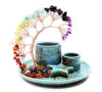 4 in 1 Palo Santo Stick Holder, Sage Burning Tray, Incense Stick Holders, Candle Holder for Spa, Yoga, Zen Meditation, Healing, Gift