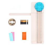 4-in-1 Paper Trimmer with Dial Blades Multi-Functional Craft Paper Cutter DIY Scrapbooking Paper Cutting Tool Straight Wave Dotted and Folding line for Cutting Paper,Coupons,Photos,Postcards,Card