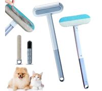 4 in 1 Pet Hair Removal Tool, Multifunctional Pet Hair Remover, Bidirectional Brush, Head Extended Handle for Couch, Window Wet and Dry Use