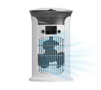 4-in-1 Portable Air Conditioner, 3 Speed Mini Air Cooler with 7 Color Lights 880ml Mist Humidifier Water Box for Room, Rechargeable Air Conditioners for Dorm Home Desk、White