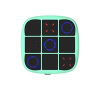 4-in-1 Portable Electronic Tic-Tac-Toe Handheld Game, Puzzle Game for Children and Adults, Memory-Training Toy, Fun for Parent-Child Sharing (Cyan)