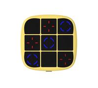 4-in-1 Portable Electronic Tic-Tac-Toe Handheld Game, Puzzle Game for Children and Adults, Memory-Training Toy, Fun for Parent-Child Sharing (Cyan) (Yellow)