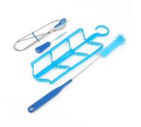 4 in 1 Portable Hydration Water Bladder Cleaning Kit - Includes Big & Small Brushes, Long Spring Wire Brush & Drying Rack - Perfect for Clean & Safe Hydration Gear