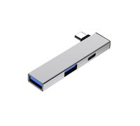 4 in 1 Portable Speed Type C Hubs for Versatile Devices, Silver | Portable USB C Hubs with USB3.0, USB2.0Port for Window Devices Fast Data Transfer and Wide Compatibility