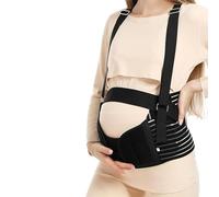 4 in 1 Pregnancy Support Belt, Shoulder Strap Belly Support Brace, Postpartum Belly Band Maternity Belt Wrap Back Support Waist Maternity for Birth Preparation Labour Relieve Back Pelvic Hip Pain (M)