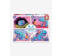 4-in-1 progressive puzzle with friendly dinosaurs EDUCA multicoloured