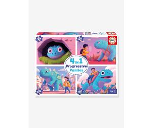 4-in-1 progressive puzzle with friendly dinosaurs EDUCA multicoloured
