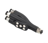 4 in 1 PTFE Adapter for Bambulab 3D Printer, Tubing Connector Filament Pipe Extension Port, Compatible with X1/X1C/P1P/A1/mini, ABS Metal, Black, Silver