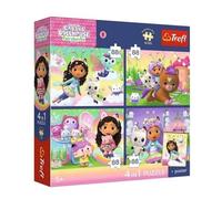 4 in 1 Puzzle Premium Plus 4 x 88 Pieces Gabby's Dollhouse