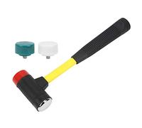 4-in-1 Quick Change Hammer, Rubber Mallet,Carbon Steel Hand Tools,Multifunctional Soft Hard Carbon Steel Hammer Head Rubber Handle Hammer Hand Tool