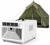 4-in-1 Quiet Small Ac Unit With 300w Low Power, Windowless Ac For Tent, Rv, 3400 Btu Portable Camping Air Conditioner, Truck, Van, Car, Garage, Indoor & Outdoor Use