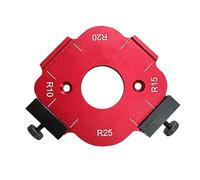 4 in 1 Radius Jig Router Template, R Angle Arc Template with R10 R15 R20 R25 Radii, Multifunctional Aluminum Alloy Fast Locator for Woodworking DIY Chamfering Projects