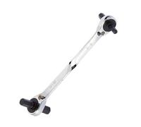 4-in-1 Ratcheting Box Spanner Reversible Ratchet Spanner with Two Ends, Adjustable Angle Tool, Metric Wrench Set with Flex Head, Compact Hand Tool for Mechanics, Re