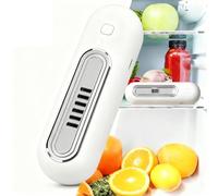 4-in-1 Rechargeable Air Freshener Deodorizer for Fridge, Reusable Air Purifier Odor Eliminator for Closet Pet Car, More Effective Odor Remover Than Baking Soda (Silver, Refrigerator Odor Eliminator)