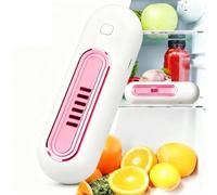 4-in-1 Rechargeable Air Freshener Deodorizer for Fridge, Reusable Air Purifier Odor Eliminator for Closet Pet Car, More Effective Odor Remover Than Baking Soda (Rose Red, Refrigerator Odor Eliminator)