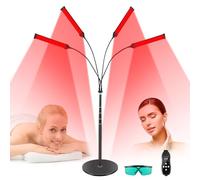 4 in 1 Red Light Lamp with Stand, 768LEDs Infrared Light Device with Timer, 630nm & 660nm & 850nm & 940nm, 360°Rotating, Eye Protection Goggles, Remote Control Unit