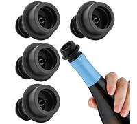 4-in-1 Reusable Leak-Proof Bottle Stoppers - Keeps Wine, Beer, Sparkling Wine, Champagne Fresh for Outdoor Activities