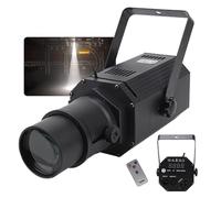 4-in-1 RGBW LED Stage Follow Spot Light, DMX512 Remote/Voice Control, Adjustable Aperture, Ideal for DJ, Disco, Theater, Photography, Video Production, Warm White