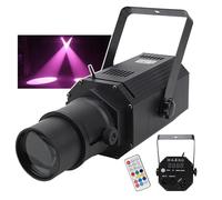 4-in-1 RGBW LED Stage Follow Spot Light, DMX512 Remote/Voice Control, Adjustable Aperture, Ideal for DJ, Disco, Theater, Photography, Video Production, Warm White