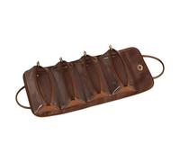 4 in 1 Roll Makeup Bag | Roll Up Cosmetic Travel Makeup Toiletry Bag - Removable Leather Travel Makeup Organizer Bag for Brushes, Foundation, Palettes